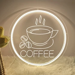 Panneau néon de café personnalisé, pour magasin, maison, femmes, filles, décor mural, sculpture en 3D, panneaux lumineux Led, cadeau de noël