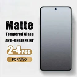 2-4Pcs Anti-Glare Matte Tempered Glass For Vivo iQOO Z9 Turbo Z9X Z8X Z7X Screen Protectors For Vivo X100S X60 X70 X80 Lite Film
