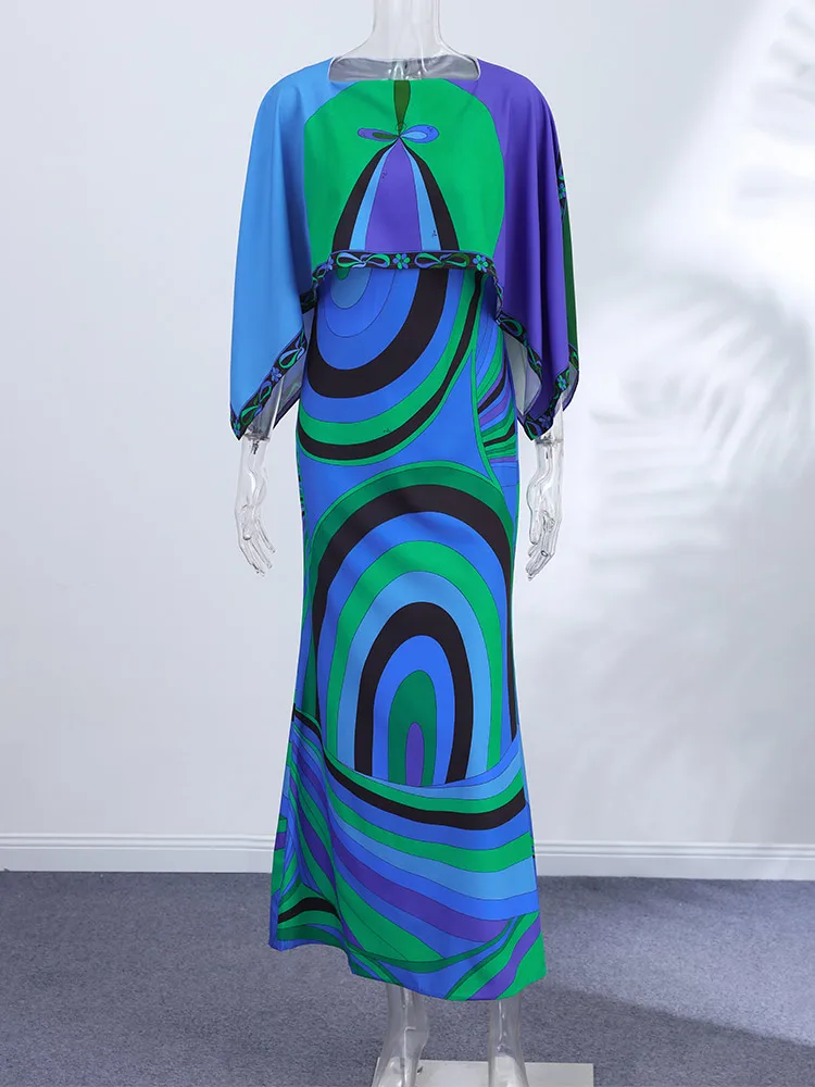 shawl holiday dress Women's Summer Dress, Holiday Dress, Elegant Party Dress, Wedding & Gathering Dress, Paired With Charming Cape-Style Shawl And Concealed Zipper