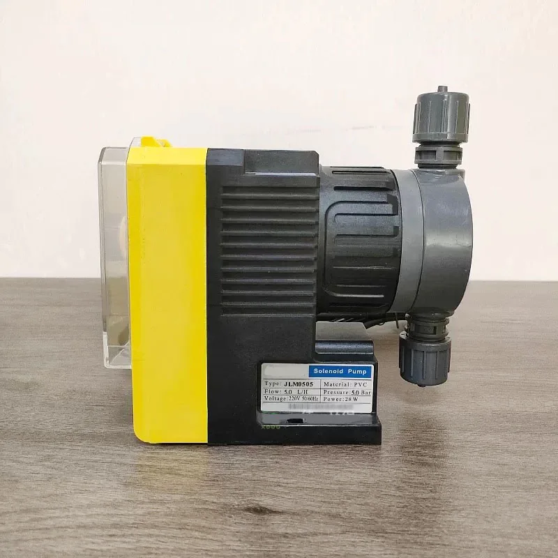 JLM Electromagnetic Diaphragm Metering Pump PTFE Chemical Resistant Adjustable Flow for Wastewater Treatment