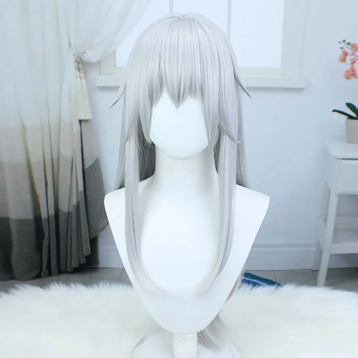 

Высококачественный парик для косплея Годжо Сатору, длинные прямые синтетические волосы для женщин, аниме-косплей