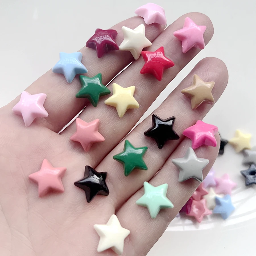 30pcs14mm pentagram resin flat back decoration  cabochon kawaii  scrapbook embellishments  flatback embellishments