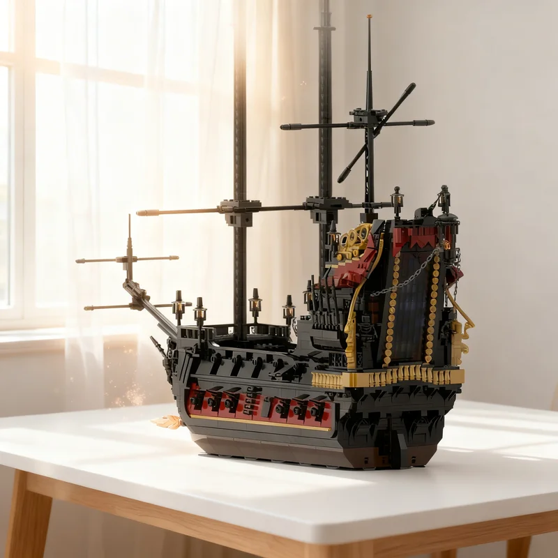 

3490pcs MOC TPS Queen Anne S Disneieny Pirates The Caribbean Model Building Blocks DIY Gift Creative Collectible Display Decor