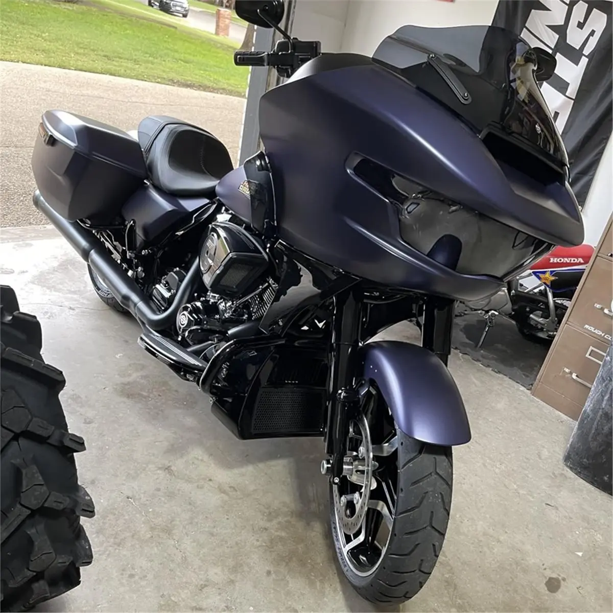 AA19 Motorcycle Headlight Lens Cover for CVO Road Glide FLTRXSE 2023-2025 Front Headlamp Protection Cover Accessories