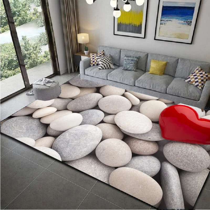 3D Cobblestone Creative Carpet for Door Living Room Bedroom Decorative,Kid Play Crawl Rug,Kitchen Bathroom Non-slip Floor Mat