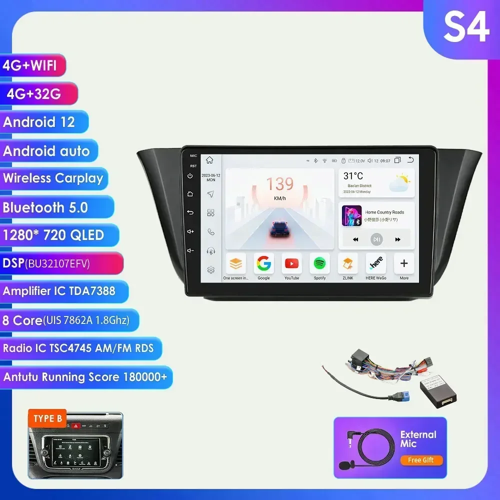 Android Autoradio Voor Iveco Dagelijks 2013-2021 Multimedia Videospeler Navigatie Stereo Gps Carplay Android Auto Octa Core 7862
