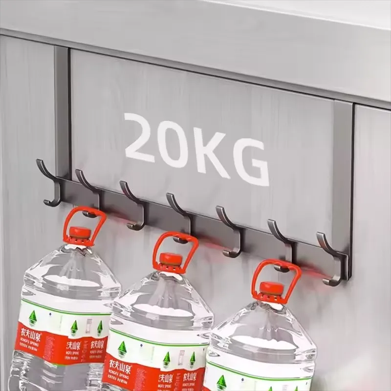 Over-Door Home Organizer Rack Quick Install Clothes Coat Hat Towel Hanger Bathroom Accessories Holder for Storage Organization view 6
