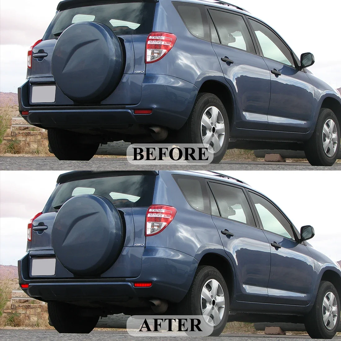 LED Rear Bumper Reflector Lights For Toyota RAV4 2006 2007 2008 2009 2010 2011 2012 For PREVIA Alphard 2010-2012 Brake Light 12V view 6