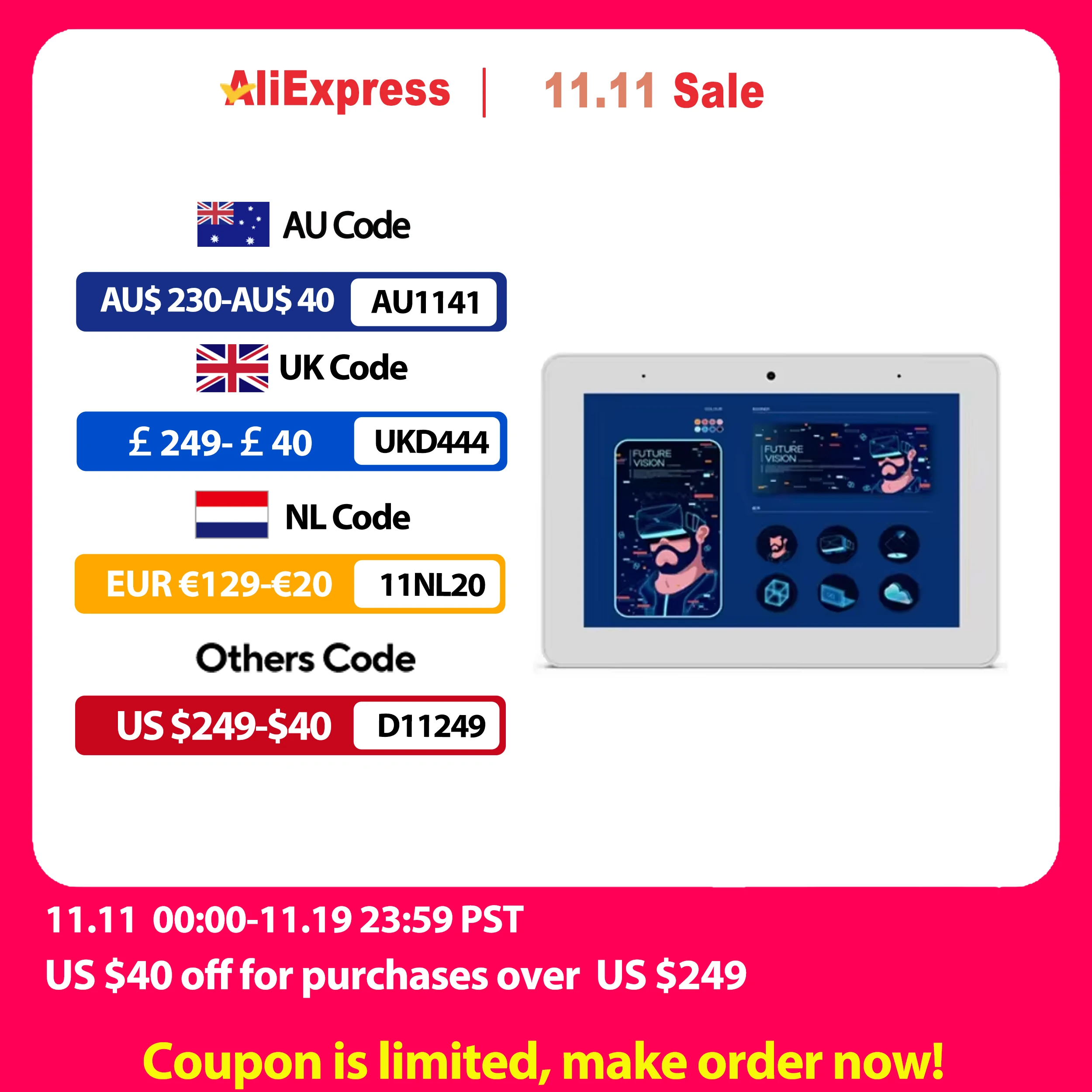 

8-дюймовый настенный Android-планшет Android 11, контроллер умного дома, сенсорный экран, монитор Vesa с кронштейном POE NFC VESA