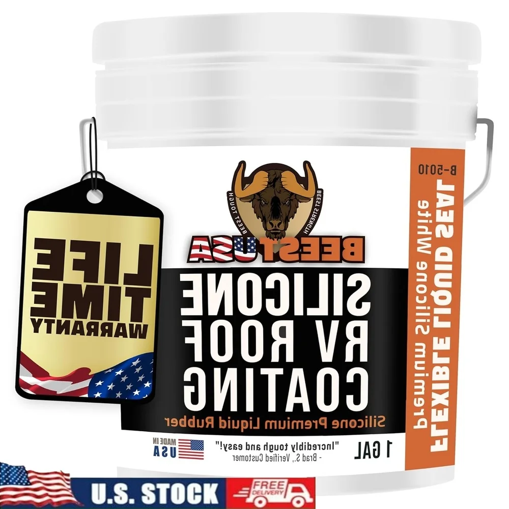 

Flexible Liquid Rubber RV Roof Sealant Waterproof Coating Super Strong UV Resistant Easy Application Trailer Camper Metal Roofs
