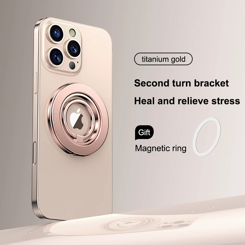 

New metal gear ring buckle with 360 ° rotation and strong magnetic bracket for shock resistant mobile phone car holder