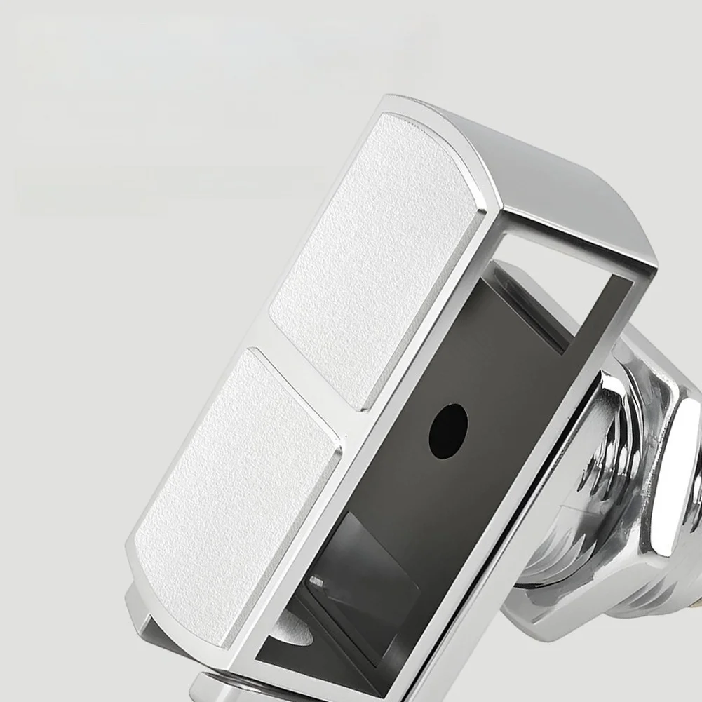 Zinc Alloy For Cabinet Door Padlock with Rotary Tongue for Wooden Doors and Furniture Matte Silver Finish Lock