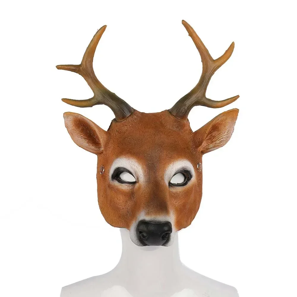 PU Foam Deer Mask para homens e mulheres adultos, festa de Natal, fantasia cosplay, adornos de vestir, unissex