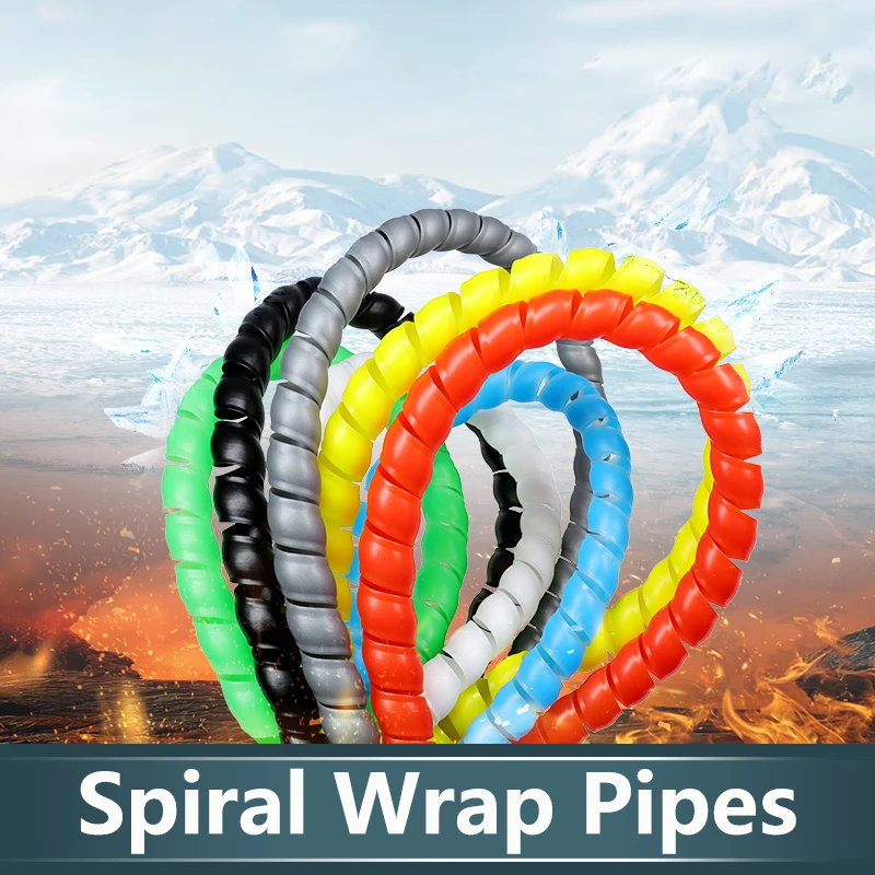 

8/10mm Line Organizer Pipe Protection Flexible Spiral Wrap Winding Cable Wire Protector Cable Sleeve Cover Tube 1/2~8/10 meters