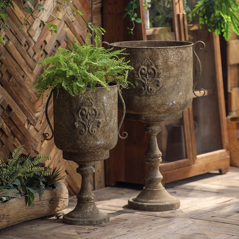 

Металлическая ваза в римском стиле, винтажный дизайн, большая ваза для цветов, для свадебного декора и украшения дома