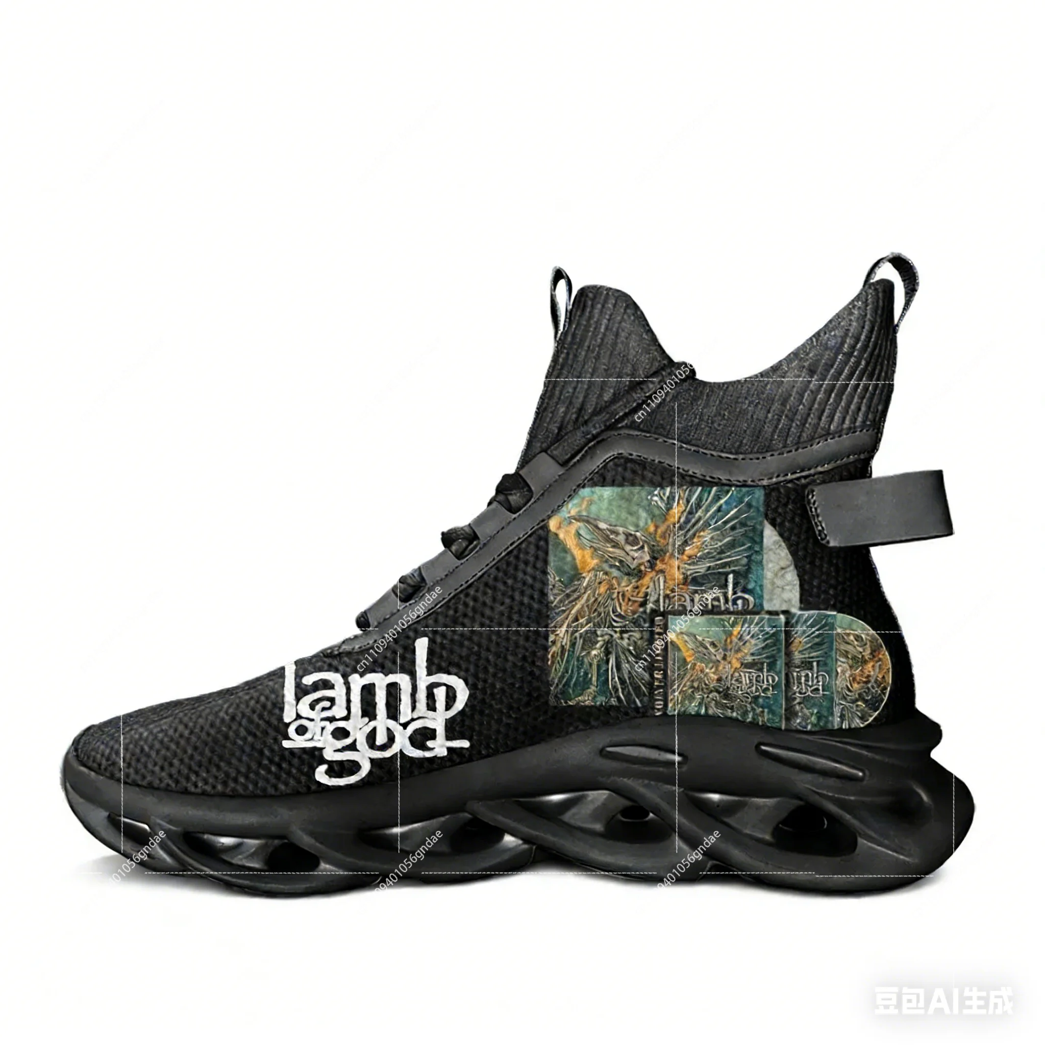 Zapatillas Deportivas de Caña Alta Lamb of God Heavy Mental Band para Hombre y Mujer, Zapatillas de Senderismo, Viajes, Montañismo y Running