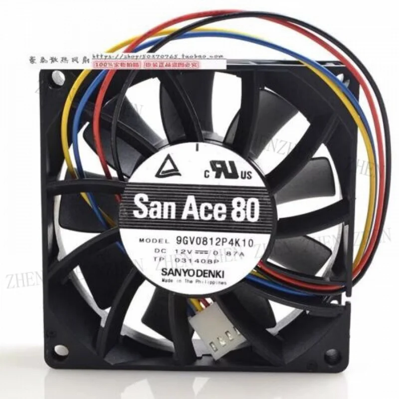 

Y FOR SANYO 9GV0812P4K10 8025 DC12V 0.87A 8CM 4-Pin Server Cooling Fan