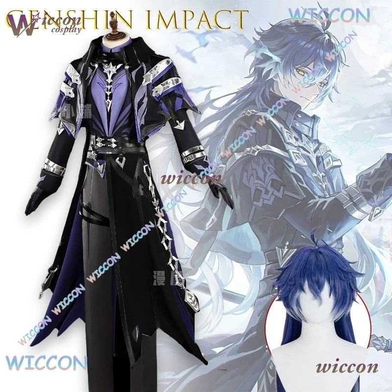 

Mag ‌‌Genshin Impact Kyryll Chudomirovich Flins Cosplay Costume Wig Uniform Outfit Halloween Party Halloween Men Carnival
