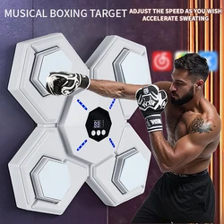 Música inteligente máquina de boxe adulto crianças esportes fitness boxe trainer exercício em casa treinamento resposta boxe alvo parede