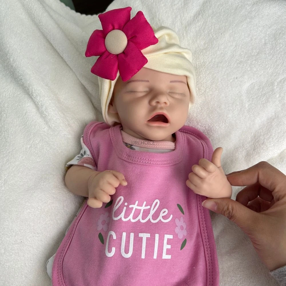 18 pouces corps complet en silicone doux renaît bébé fille détail réaliste caractéristiques poupée bébé lavable cadeau de Noël romantique