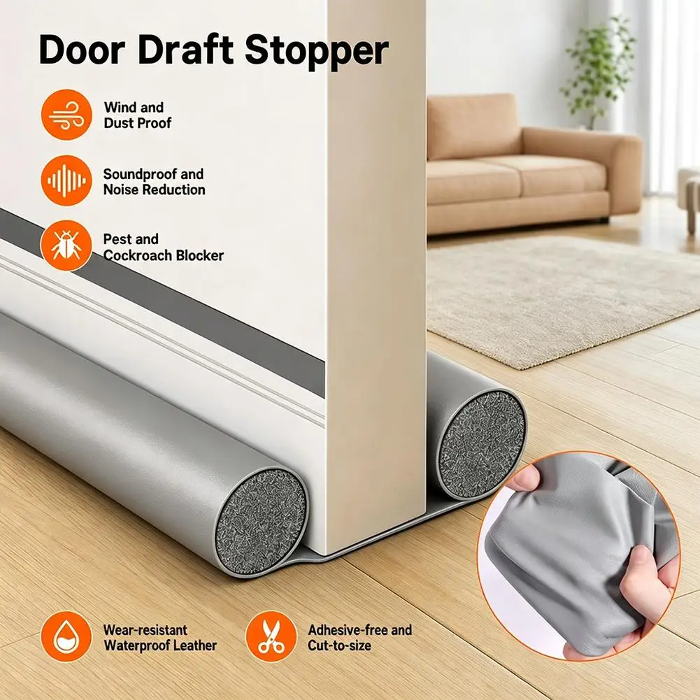Door Bottom Sealing Strip Under Door Draft Stopper Insulation Bug-proof Windproof Bedroom Door Foam Strips Weather Strip