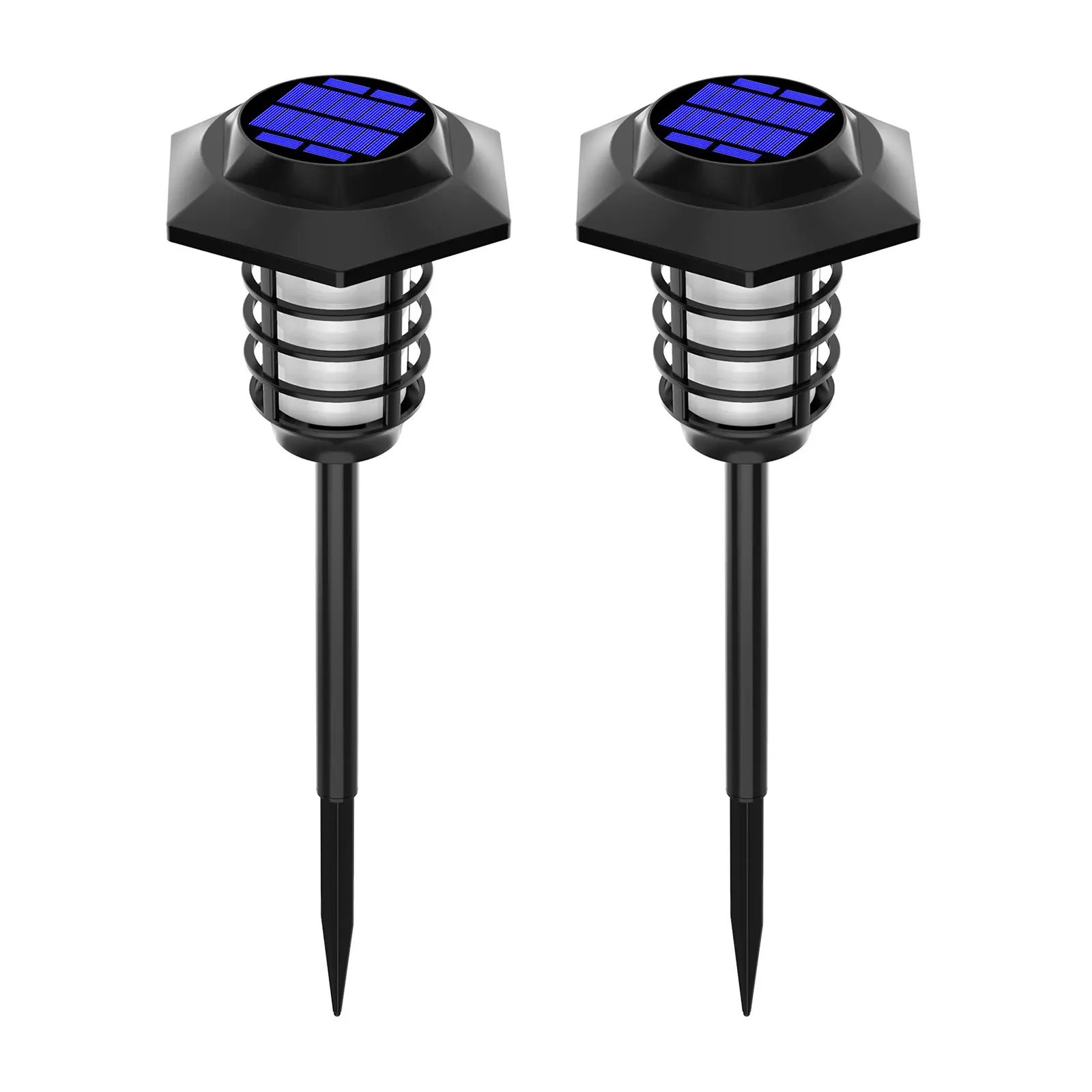 2Pcs Solar Torch Light Dancing Flame Effect 48 LED Outdoor Garden Light Waterproof Ground Stake Landscape Pathway