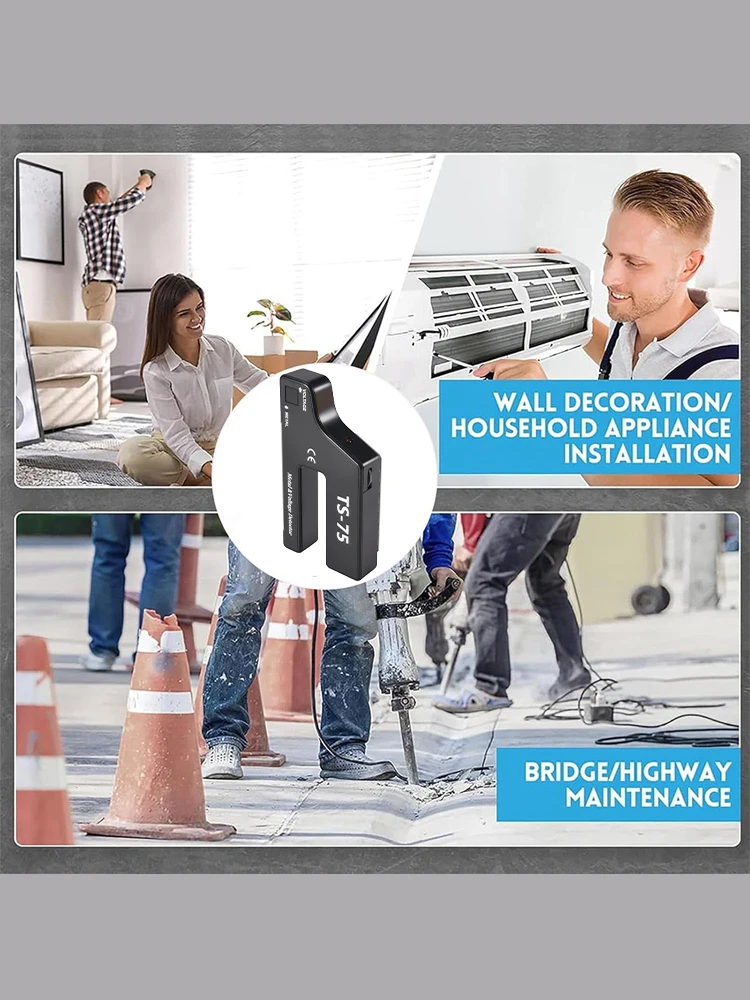 TS-75 벽 스캐너 금속 탐지기 포인터 AC 와이어 금속 감지 경고 파이프 전력 감도 전압 검출기 케이블 파이프 와이어