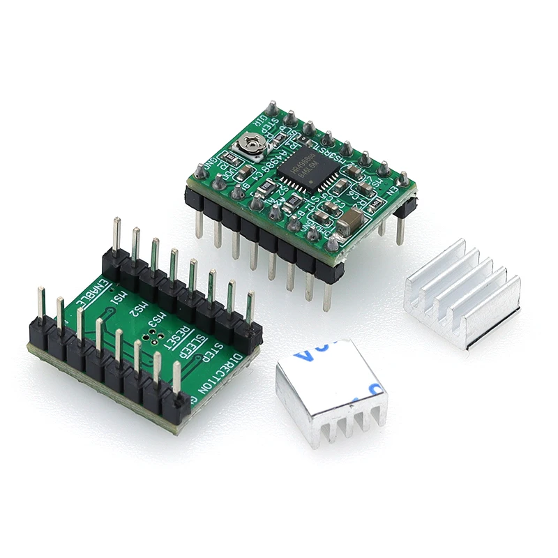 WWZMDiB A4988 Stepper Motor Drive modules with Heat Sink for 3D Printer Reprap for Mendel Huxley Arduino, 3D Printer Compatible, CNC Machine or Robotics (3Pcs, A4988