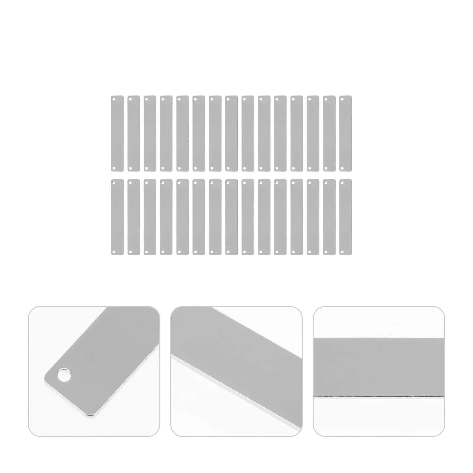 

30 Pcs Engraving Pendant Accessories Necklace Making Kits Charms Jewelry for Jewellery Findings Stainless Steel Bulk