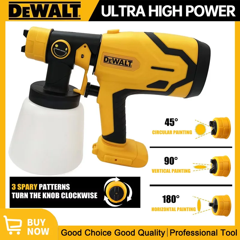 

Dewalt 1500 Вт беспроводной электрический пистолет-распылитель 800 мл распылитель краски высокой мощности для аккумулятора 20 В мебельное покрытие инструменты-аэрограф
