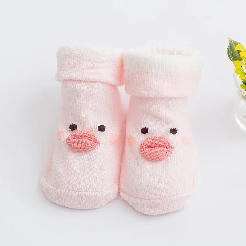 0-18M Cartoon Animal Duck Baby calzini per neonati antiscivolo calzini per neonati calzini per neonati Cute Toddler Girl Winter Warm Floor Socking