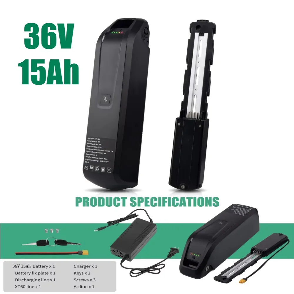 EU Voorraad 48V 250-1800WOriginal Hailong Batterij 10Ah 15Ah 20Ah voor Bafang BBS02 BBS03 BBSHD Motor Volledige Capaciteit Power Pack