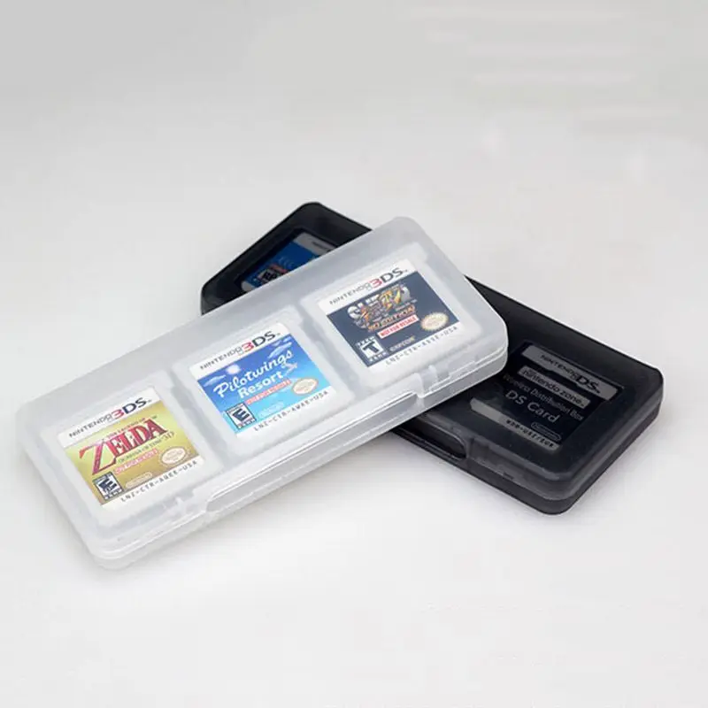 ABYC Clear 6 in 1 Game Card Storage Case Cartridge Box for Nintendo 3DS XL LL NDS DSi