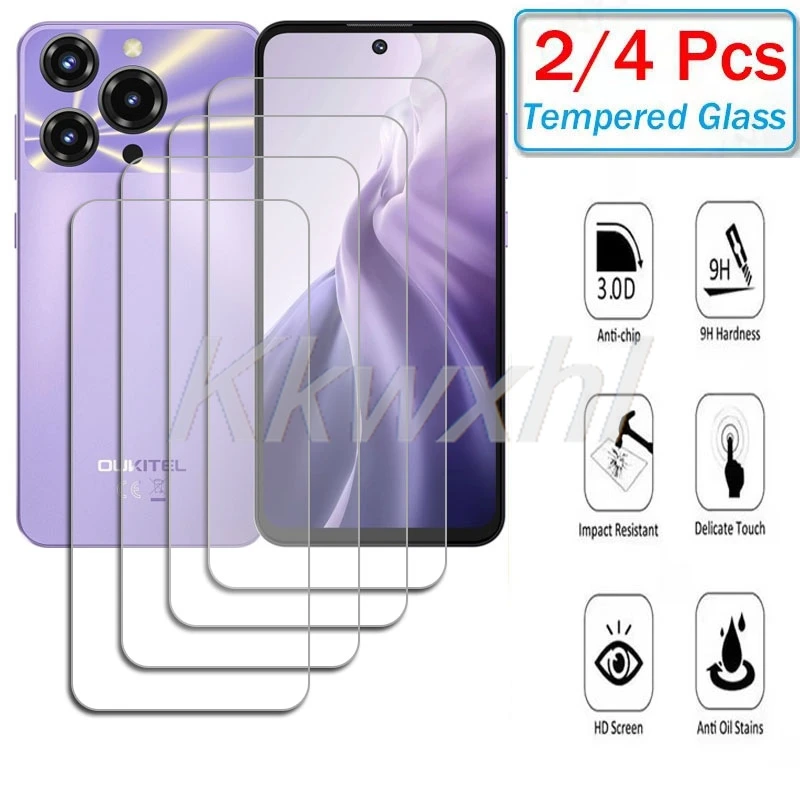 2-4PCS 9H HD Tempered Glass For Oukitel C68 Plus OukitelC68Plus OukitelC68 C68Plus C69 OukitelC69  Screen Protector Cover Film