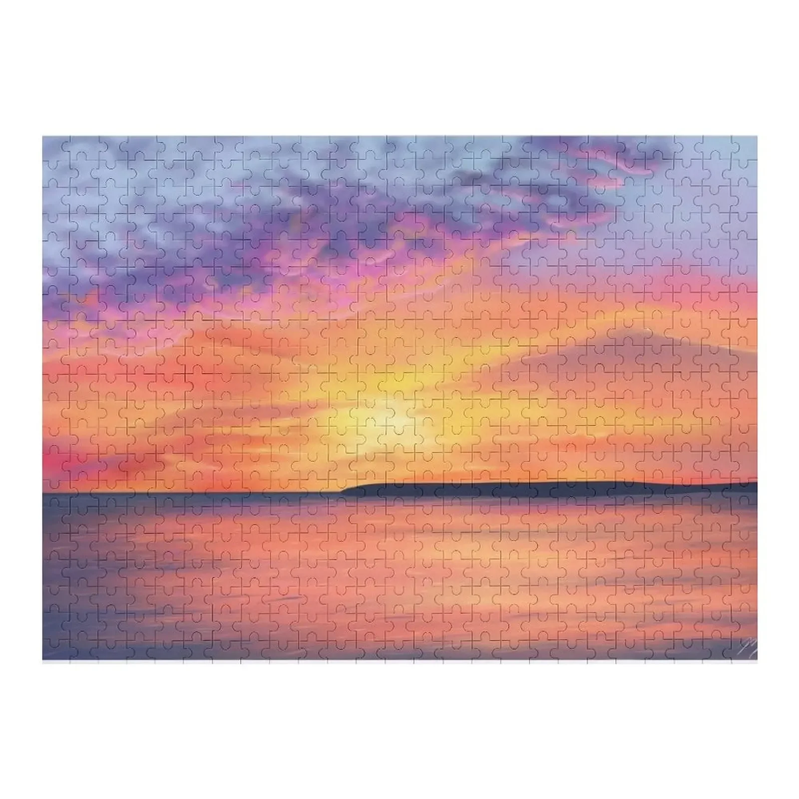 

sunset Jigsaw Puzzle Customized Toys For Kids Custom Name Child Toy Puzzle