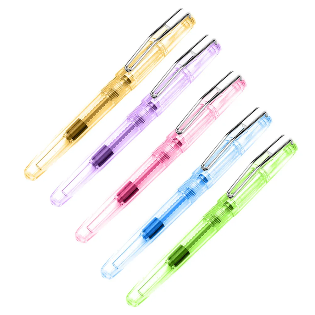 

5Pcs Soft Tip Calligraphy Brush Pens Refillable Ink Absorption System Ergonomic Design for Students Artists Chinese