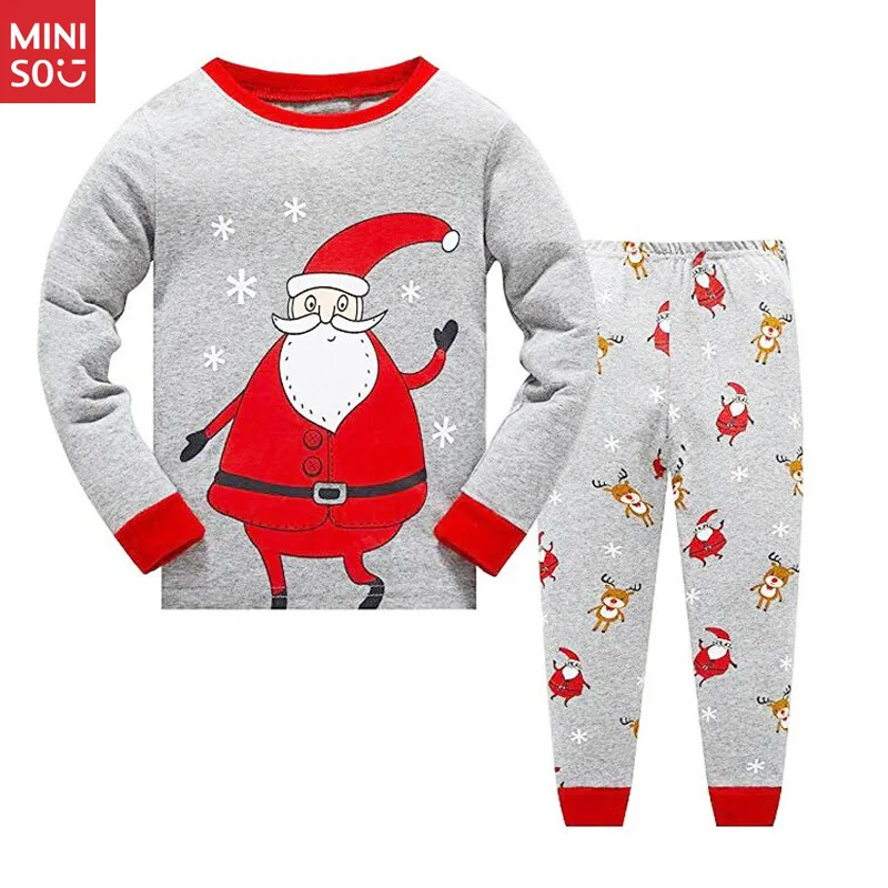 

Boys Santa Claus Costume 2-Piece Set, Long Sleeve Shirt & Pants Outfit