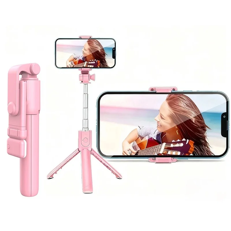 Bastão de selfie sem fio Bluetooth, tripé portátil dobrável com luz de preenchimento e controle remoto para smartphone Android iPhone, para filmar vlogs