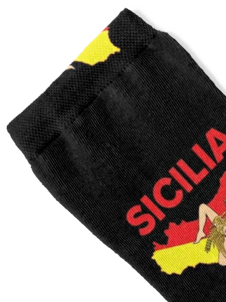 Sicilian Pride - Map of Sicily Trinacria Socks Antiskid soccer designer brand Run Woman Socks Men's