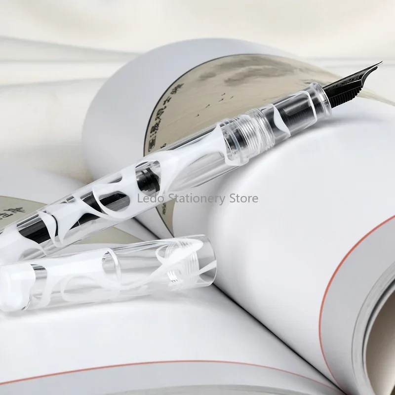 PENBBS 491 الراتنج الاكريليك قلم حبر مع كليب يدويا بنك الاستثمار القومي F 0.5 مللي متر الأعمال مكتب المدرسة الملونة الكتابة أقلام الحبر الهدايا