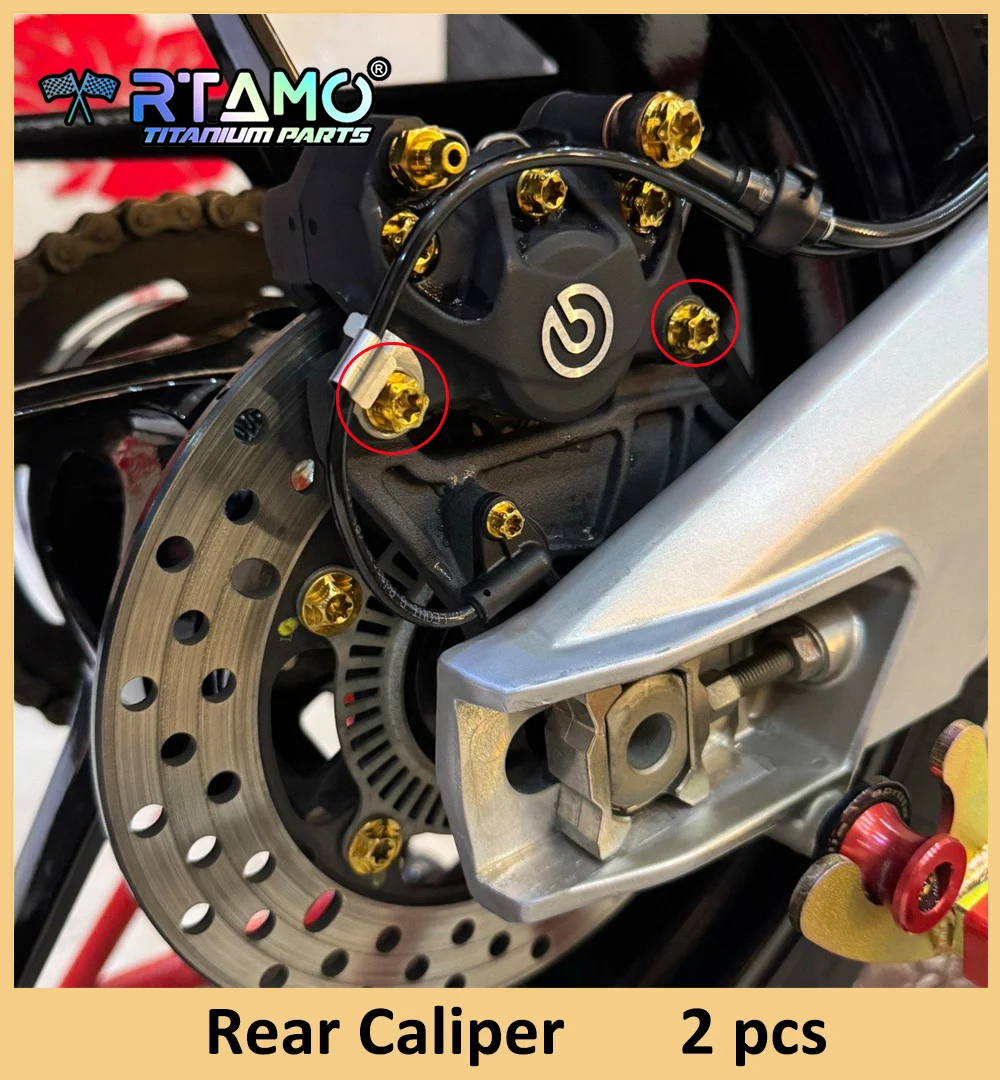 RTAMO Titanium Bolt Cluntch Cover Magneto Cover Front Rear Brake Disc Bolt fit for Aprilia RS660 Motorcycle Modified