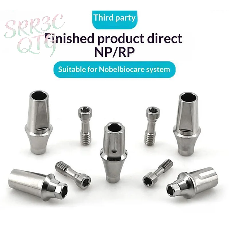 Hot Fits For Nobel Biocare RP NP Cemented Abutment Titanium Transfer Straight Abutment For Lab Prosthetics Factory Direct Supply