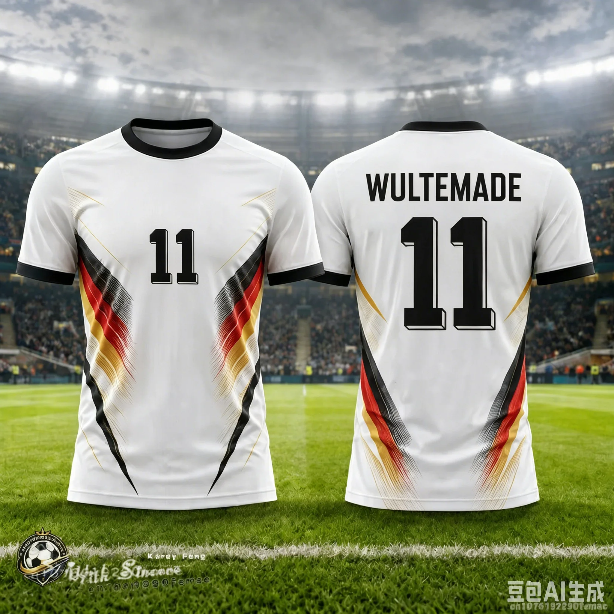 2026 Deutschland Fußballtrikot Schwarz Rot Gold Gestreiftes T-Shirt Nr. 2 7 8 9 10 14 26 Herren Atmungsaktives Schnelltrocknendes Fußball-Trainingsshirt Y2k – Detail 6