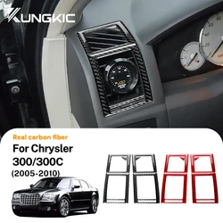 Real Soft Carbon Fiber Sticker For Chrysler 300 300C 2005 2006 2007 2008 2009 2010 Car Air Outlet Vent Interior Accessories