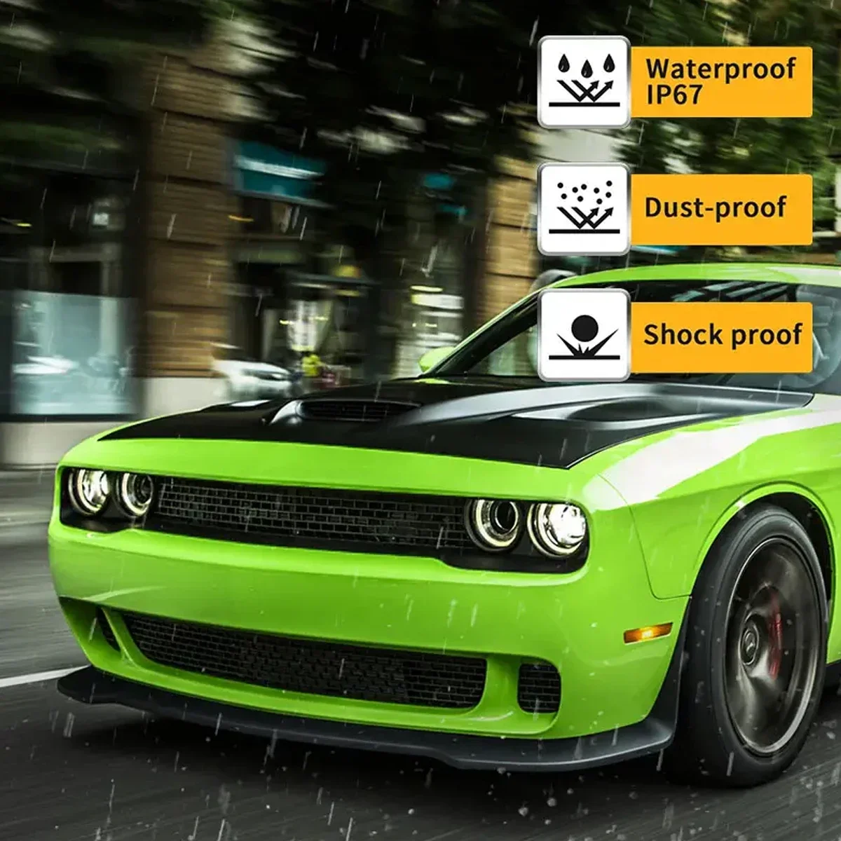 

Автомобильная фара для Dodge Challenger RGB 2008-2014, обновленная, модифицированная для нового DRL, динамический указатель поворота, светодиодная фара, автоаксессуары