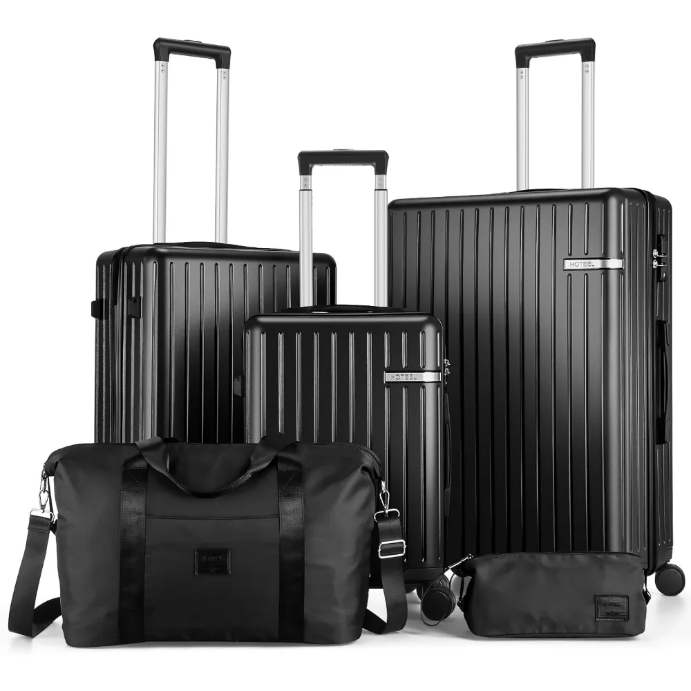 

Hoteel 5 Piece Luggage Set Expandable ABS+PC Hardshell Carry on Suitcase with Spinner Wheels & TSA Lock for Men and Women, Rolli