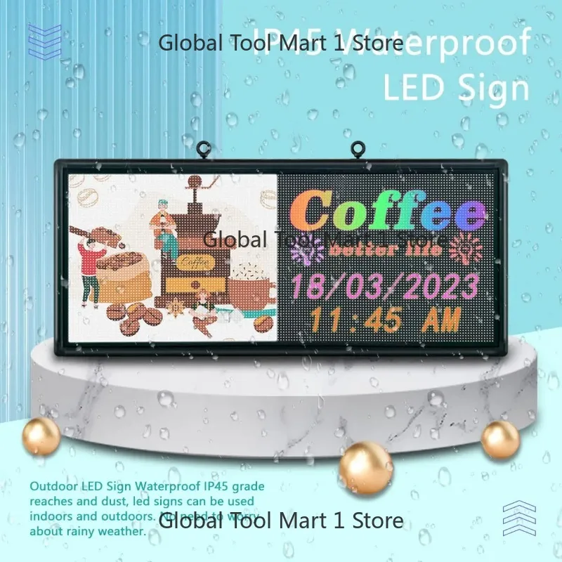 P6 Outdoor LED Sign Full Color 40'' x 18'' WiFi Scrolling LED Display With High Resolution High Brightness Programmable LED Sign - view 5