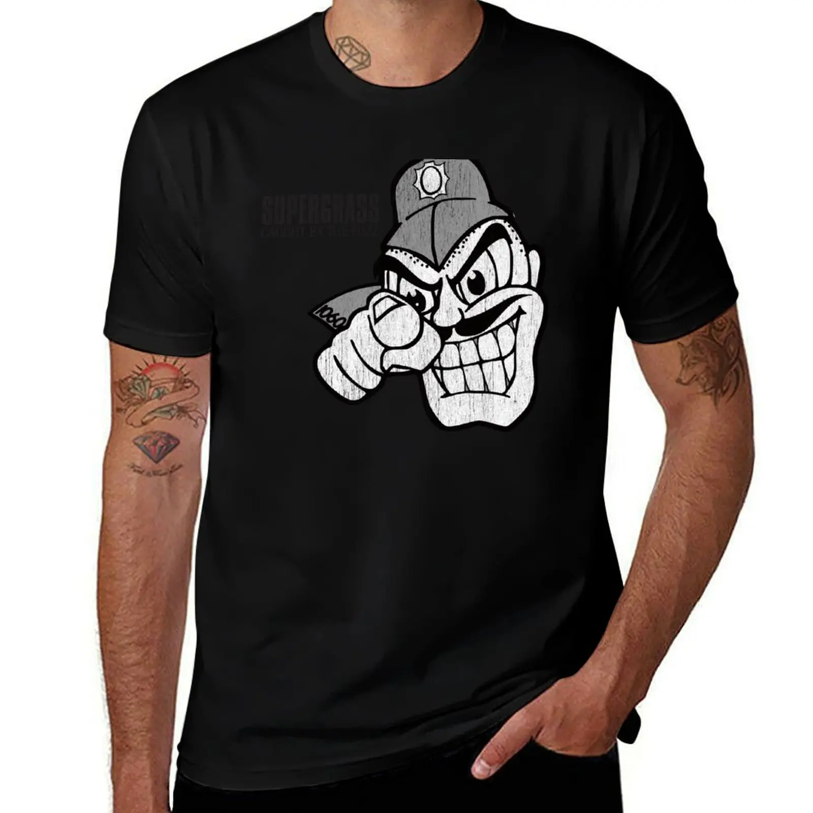Supergrass: Caught By The Fuzz T-Shirt Large Size Breathable Tee T-Shirt