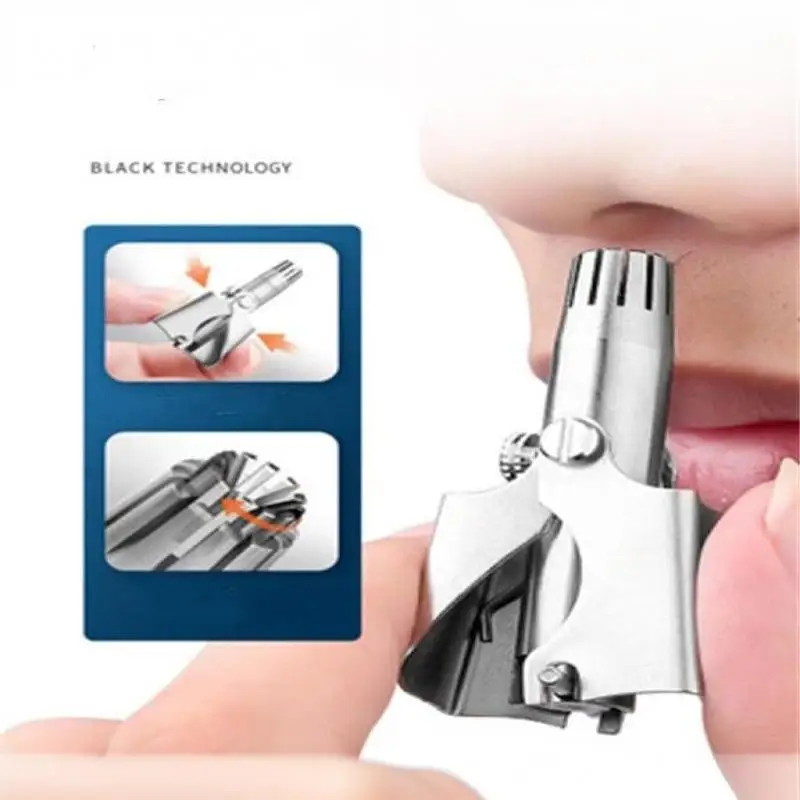 Stainless Steel Washable Portable Manual Nose Hair Trimmer For Men & Women Waterproof Ear Hair Trimmer