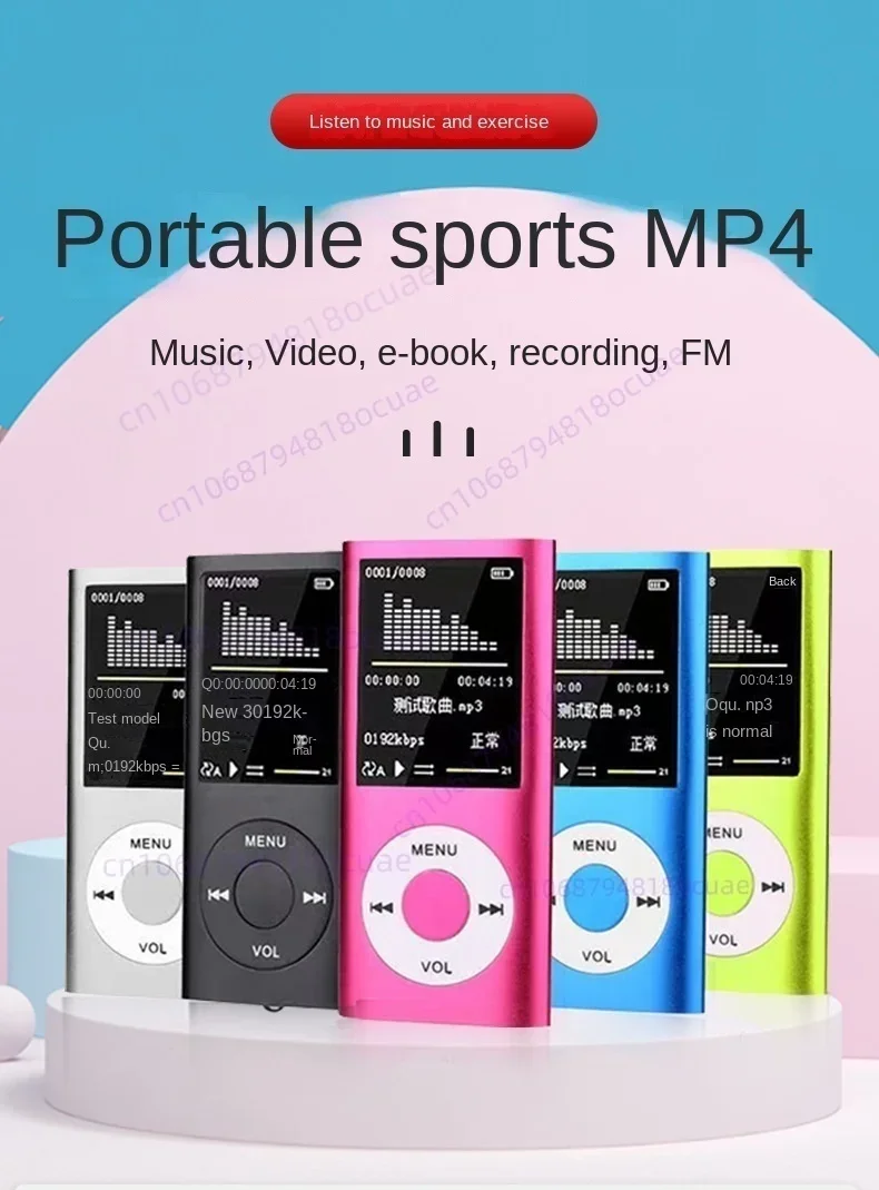 Portable with 1.8" LCD Mp3 Mp4 Support Music Video Media Players for IPod Style Color Screen Sport Cute FM Radio Card Player